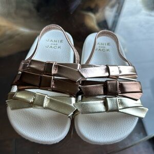 Janie & Jack bronze sandals - never worn!!!